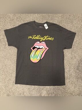 the Rolling Stones T-Shirt - Gray with White Logo